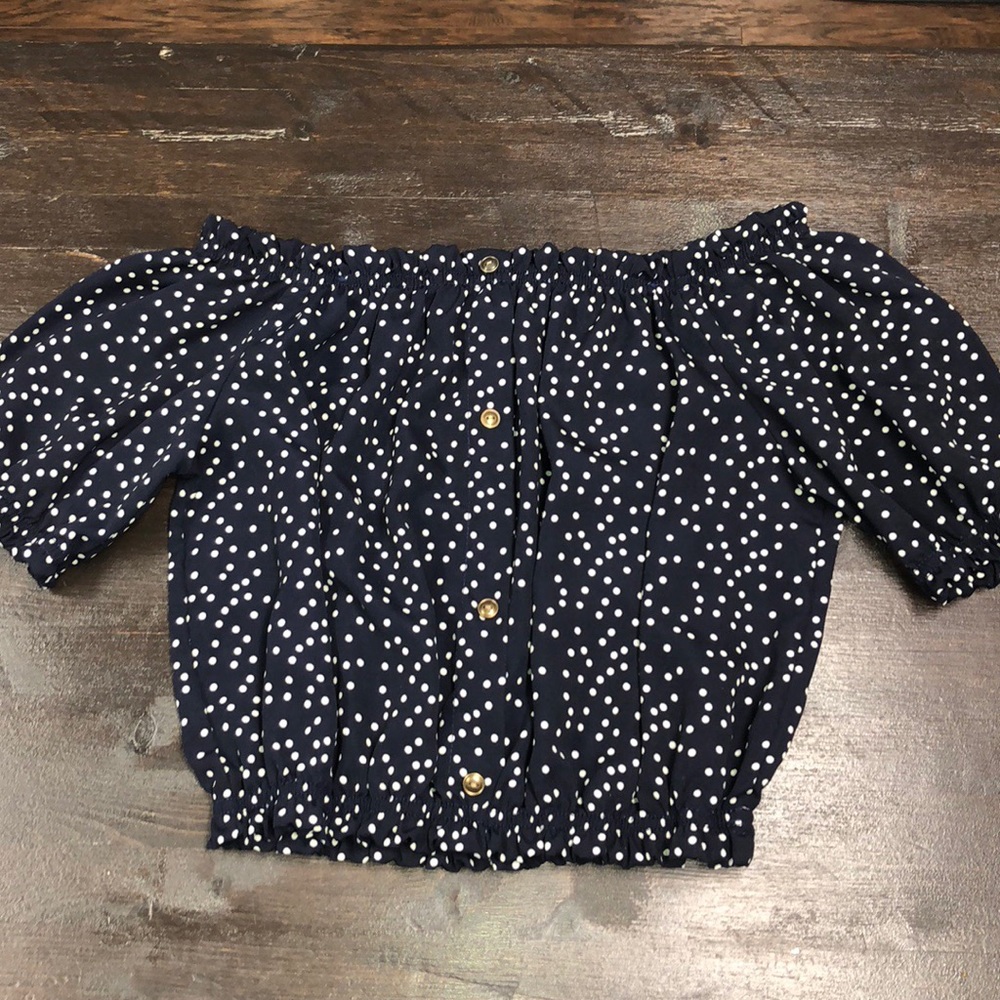 Papaya off-the-shoulder crop top 💙